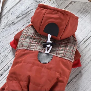 Priljubljena Kakovosti Vzorec Hooded Hišne Pse Zimski Plašč Debeline Pse Oblačila S do Xl Nove Pse Oblačila