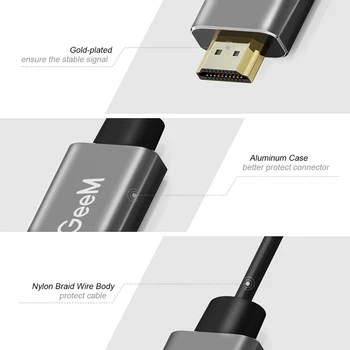 QGeeM HDMI za Mini DisplayPort Pretvornik Kabel 4K x 2K HDMI na Mini DP Adapter za HDMI Opremljen Sistemi Mini DP za HDMI