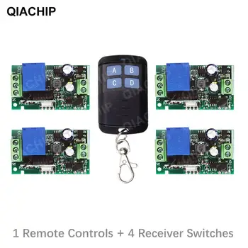QIACHIP 433Mhz Univerzalni Brezžični Daljinski upravljalnik Stikalo AC 110V 220V 1 Kanalni Relejni Sprejemnik Modul in RF 433 Mhz Oddajnik
