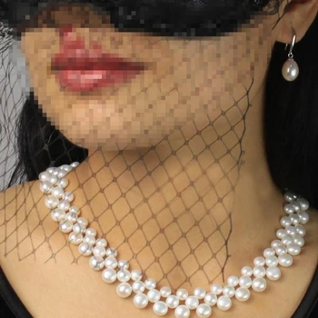Resnična Sladkovodnih črna biserna ogrlica za ženske,poroka močen choker naravni biser nakit ogrlica wift MAMA darilo za rojstni dan