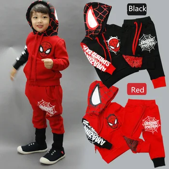 Risanka Otrok Fantje Oblačila Sklop Baby Boy Spider Man Športne Obleke 2-6 Let Otroci 2pcs Določa Pomlad Jesen Oblačila, Trenirke
