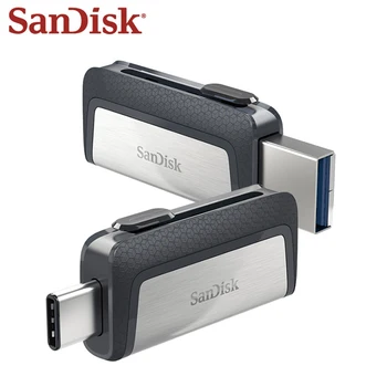 SanDisk USB ključek 32GB 64GB 128GB 256GB USB3.1 Dvojni Vmesnik OTG Flash Drive Type-C Visoka Shranjevanje USB Flash Disk Pen Drive