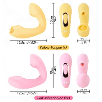 Sesanju Nosljivi Daljinski upravljalnik Vibrator z Jezikom Lizati za Nekaj G-Spot Klitoris Stimulacije Dildos Ženska Masturbator Oralni Seks