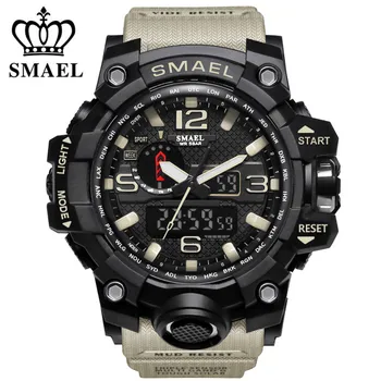 SMAEL Mens Wathes Top blagovne Znamke Luksuznih Modnih Digitalni Watch Moških Quartz LED Priložnostne Šport Vojaške Ure Moške relogio masculino