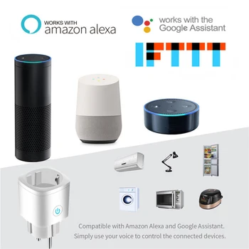 Smart Plug WiFi Socket EU 16A Čas Funkcijo Tuya SmartLife APP Nadzor Alexa Google Asistent Z Glasovnim upravljanjem