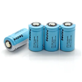 Soshine 4pcs IFR CR2 3.2 V 300mAh LiFePO4 Baterije za polnjenje Baterije Polje za Žarometa z LED Bliskavico Kamere