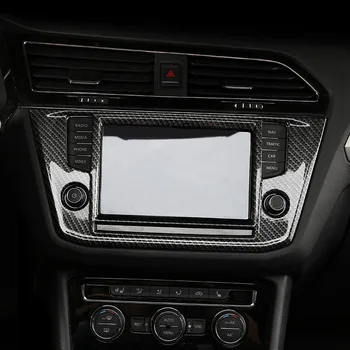 Sprememba iz ogljikovih vlaken dekorativni navigacijski zaslon sliko v avto Za Volkswagen VW Tiguan mk2 2016 17 2018 2019