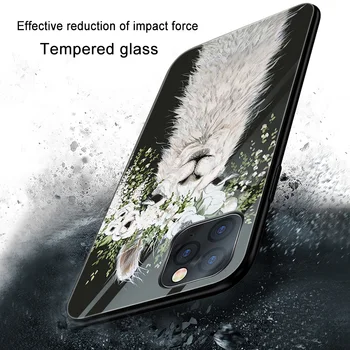 Srčkan Smešno Alpake Funda Primeru za Iphone 12 Pro primeru za Iphone 12 11 XR Pro XS MAX X 7 8 6 6S Plus SE 2020 Kaljeno Steklo Ohišje