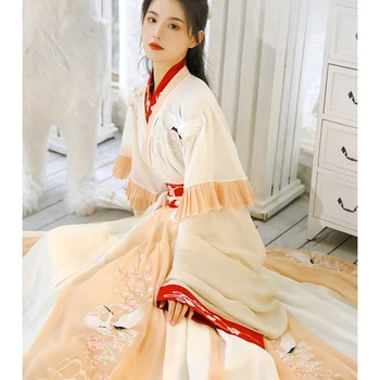 Starodavne Kitajske Kostum Ženske Hanfu Obleko Tang Dinastije, Ljudski Ples, Ki Opravljajo Tradicionalni Orientalski Stil Dekle Narodnih Noš