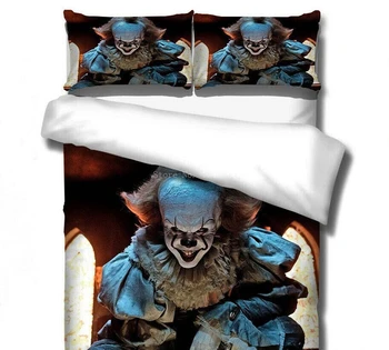 Stephen King je To 3D Horror Film Klovn Serije Posteljnina Nabor Rjuhe Kritje Pillowcases Posteljnino Bedclothes Twin Polno Kraljica Kralj Velikost