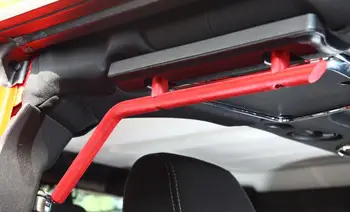 Strehe Zgrabi Ročaj Zadaj Sedež Top Grip Bar za Jeep Wrangler JK 2007-2017 Aluminij Zlitine Chrome Rdeči Avto Notranja Oprema