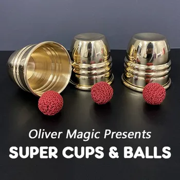 Super Pokale in Kroglice (Medenina) z Oliver Čarobno Baker čarovniških Trikov Čarovnik Blizu Iluzijo Prevara Čarobno Rekviziti Strokovno