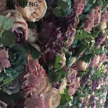 TONGFENG 24pcs/veliko Umetne svile rose peony 3D cvetje steno poroko ozadje dekoracijo cvet runner poroka dekoracija