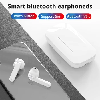 Tws bluetooth slušalke čepkov slušalke brezžične hi-fi modri zob v uho z mikrofonom uho brsti Res Dvojno Čepkov Bas Zvok