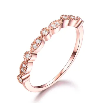 UMCHO Romantično Resnično 925 Sterling Silver Obroči Za Ženske Poroko Pasovih Rose Pink Udejstvovanje Obroči Darilo Fine Nakit
