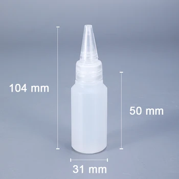 UMETASS 30ML majhne Stisnite PE Plastične steklenice za lepilo Olje Krog kapalko steklenico Neprepustne tekoči posoda 50PCS/veliko