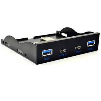 USB Hub USB C Hub 3,5-Palčni Disketni Pogon na Sprednji Plošči 2 Vrat USB 3.0 + 2 Vrat USB 3.1 Tip C 20 Pin Priključek Za Namizni Računalnik