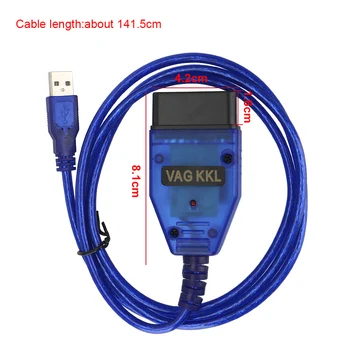 VAG-COM 409.1 OBD2 USB Kabel za Diagnostiko Optičnega CH340 Čip Scan Orodje Vmesnik Za VW Audi, Volkswagen, Škoda Vag Com 409Com