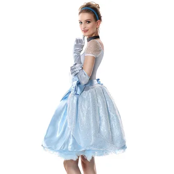 VASHEJIANG Odraslih Pravljice Alica V Čudežni Kostum za Ženske Halloween Modra Princesa Kostum Maškarada Fancy Enotna S-XXL