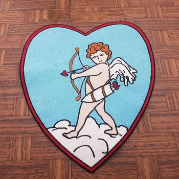 Vezene Srčkan slog, v obliki srca angel plašč vzorec velike aplicirano pribor obliž nalepke DIY vezenje obliž