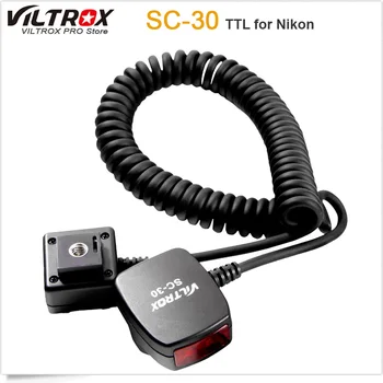 Viltrox SC-30 TTL Sinhronizacija Vrvice Flash Svetlobe off-fotoaparat Poudarek Pomoč Kabel za Nikon DSLR Flash