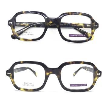 Vintage Acetat Tortoise Kvadratnih Eyeglass Okvirji Polno Platišča Kratkovidnost Rx lahko popolnoma Nova vrhunska Očala