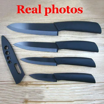 Visoko kakovost blagovne znamke black rezilo kicthen keramični nož set 3