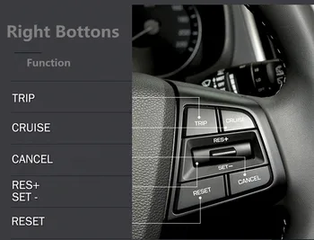 Volan Za Hyundai ix25 creta 1.6 Gumbi Bluetooth Telefon Cruise Control gumb za Daljinsko upravljanje Na Desni Strani