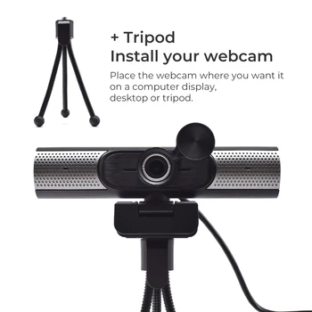 Webcam 1080p samodejno ostrenje spletna kamera za računalnik s spletno kamero, mikrofon zvočnik mini pc camera 4K kamero usb webcam full hd 1080p