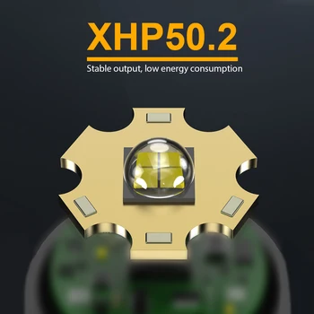 Xhp50.2 Močna Led Svetilka USB Polnilne Taktično Baklo Luči 18650 Baterijo Nepremočljiva IPX6 Prenosni Kamp Svetilka Svetilka