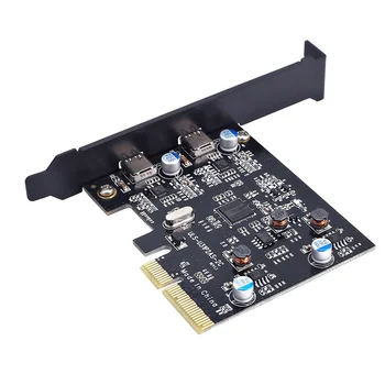 XT-XINTE Dodaj na kartici, USB 3.1 Dvojno 10Gbps 2x Tip-C Port PCI Express Krmilnik Riser Card Širitev Adapter za Mac Pro Okno