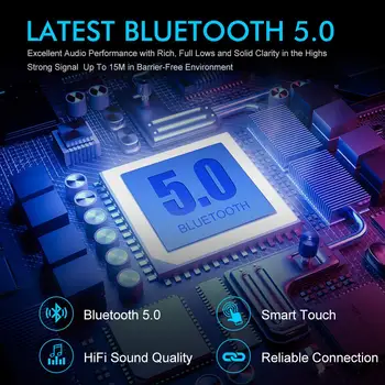 YTOM Freebud Bluetooth 5.0 Slušalke Brezžične Slušalke Clear Bass mic Eaburds za iphone huawei xiaomi telefon Android pc šport