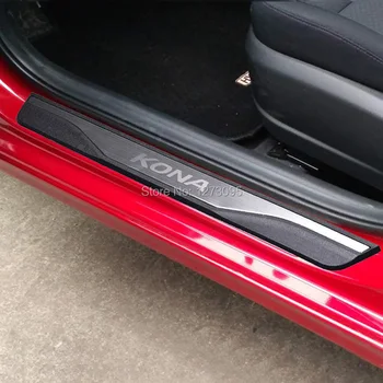 Za Hyundai KONA Električni EV 2017 2018 2019 2020 iz Nerjavečega Vrata Polico Izvažajo Kick Ploščo Zaščitnik Trim Kritje Avto Styling Opremo