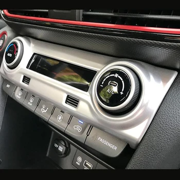 Za Hyundai Kona Encino 2018 2019 ABS Mat in Ogljikovih vlaken Avto klimatska naprava Stikalo plošča Pokrov Trim Avto Styling Dodatki