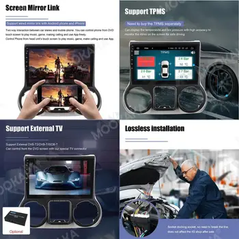 Za Jeep Wrangler 3 JK Radio Android 2011 - 2016 Avto Multimedijski Predvajalnik Predvajalnik Videa, GPS Navigacijo Autoradio Vodja Enote za Avdio PX6