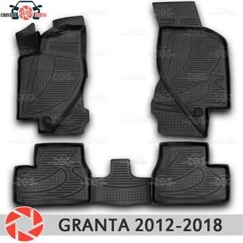Za Lada Granta 2012-2018 Limuzina Liftback talne preproge, odeje ne zdrsne poliuretan umazanijo zaščito notranjosti avtomobila styling dodatki