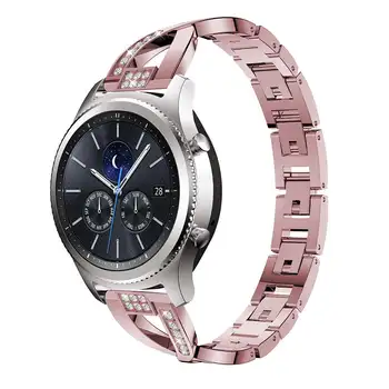 Za Orodje S3 zapestnica starp za Samsung Prestavi S3 Frontier / Classic Watch Band Zamenjava pametne manšeta iz nerjavečega jekla Kristalov