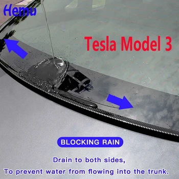 Za Tesla Model 3 2017-2019 2020 2021 Ogljikovih Vlaken ABS Avto Zadnje Okno Nepremočljiva Spojler Trunk Ohranjanje Krilo Avto uspela