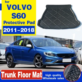 Za Volvo S60 Avto Zadaj Prtljažnik Mat Boot Pladenj Linijskih Tla Tovora Blato Preprogo Zaščitna Ploščica 2011 2012 2013 2016 2017 2018