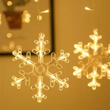 Zvezda, Snežinka LED Luči Božič Garland Led Zavese Lučka Vesel Božič Okraski za Dom 2020 Božič Okraski Noel Navidad