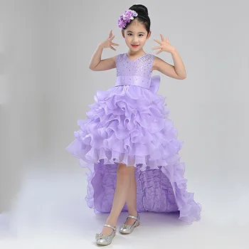 Žogo Obleke Glitz Zaostajajo Stopnjah Zabuhle Fancy Cvet Dekleta Stranka Slovesnosti Obleke Otroci Baby Ujemajo Oblačila Pustni Kostum