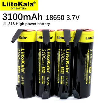 1-20PCS Novo LiitoKala Lii-31S 18650 Baterijo 3,7 V/4,2 V Li-ion 3100mA 35A baterije Za visoko možganov naprav+DIY niklja