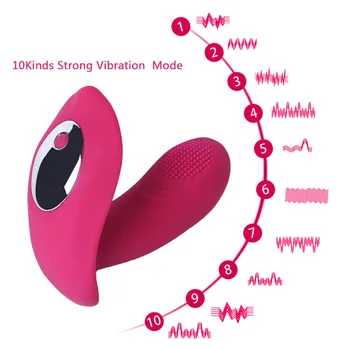 10 Hitrost Dildo, Vibrator Sex Igrače za Ženske Klitoris Stimulator G-spot Massager Brezžični Daljinski upravljalnik Nosljivi Masturbacija Igrača