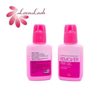 10 KOS Pink Gel za odstranjevanje barve Za Podaljšanje Trepalnic Koreja 15g na Debelo Ponarejenega Trepalnic, Kozmetični salon Makeups Orodja Čist Brez Stimulacije