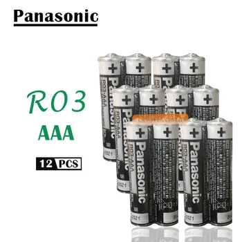 12PCS Panasonic R03 1,5 V AAA Baterije Alkalne Baterije, Brez živega Srebra, Suhe Baterije Za Električne Igrače Svetilka Ura Miško