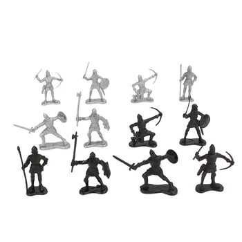 19pcs Srednjeveškega Viteza Katapult Grad Vojakov Pehote figuric Grad Vojaki Model Sestavljeni Gradnjo Vojaških igrač set