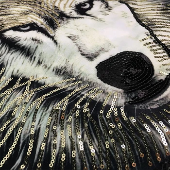 1Piece Moda 3D Evropski in Ameriški nesramna sequins volk obliži jeansa, oblačila obliž DIY dekorativni šivalni pribor