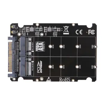 2 v 1 M. 2 NVMe SATA-Bus SSD da PCI-e U. 2 SFF-8639 Adapter PCIe M2 Pretvornik Namizni Računalnik