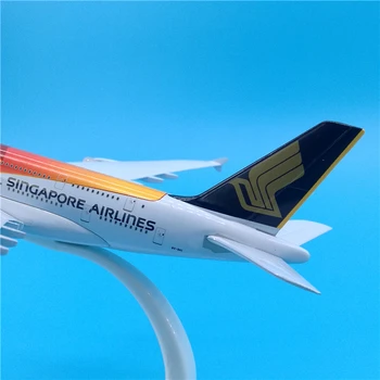20 cm Airbus A380 Zraka Singapore Airlines 50. Obletnico Kovinski Diecast Letalo Modela Letala Letalo Zbirateljske Dekoracijo