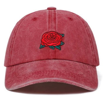 2019 nove Opere rose vezene baseball kapa bombaž hip hop klobuk moška in ženska moda in ženske oče klobuki nastavljiva zunanja kape